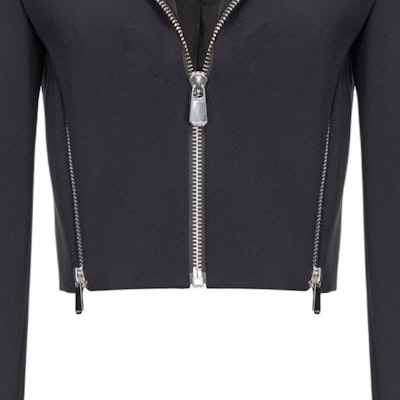 (W) PINKO SS24 黑色純色設計短版長袖夾克。 104067A20A-Z99 Shop (W) PINKO SS24 黑色純色設計短版長袖夾克。 104067A20A-Z99