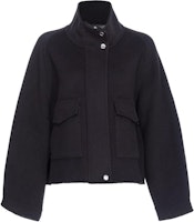 (Women) PINKO SS24 Black High-Neck Button Long-Sleeve Jacket 103842A1ZQ-Z99 (Women) PINKO SS24 Black High-Neck Button Long-Sleeve Jacket 103842A1ZQ-Z99