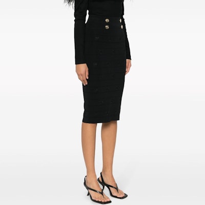 (W) PINKO SS24 黑色高腰休闲中长裙 102883A1LK-Z99 Purchase (W) PINKO SS24 黑色高腰休闲中长裙 102883A1LK-Z99