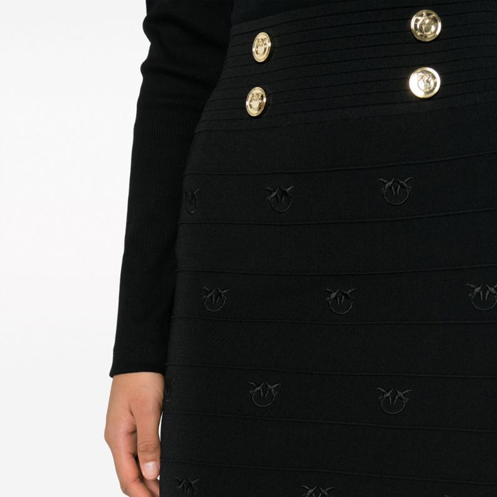 Details for (W) PINKO SS24 黑色高腰休闲中长裙 102883A1LK-Z99