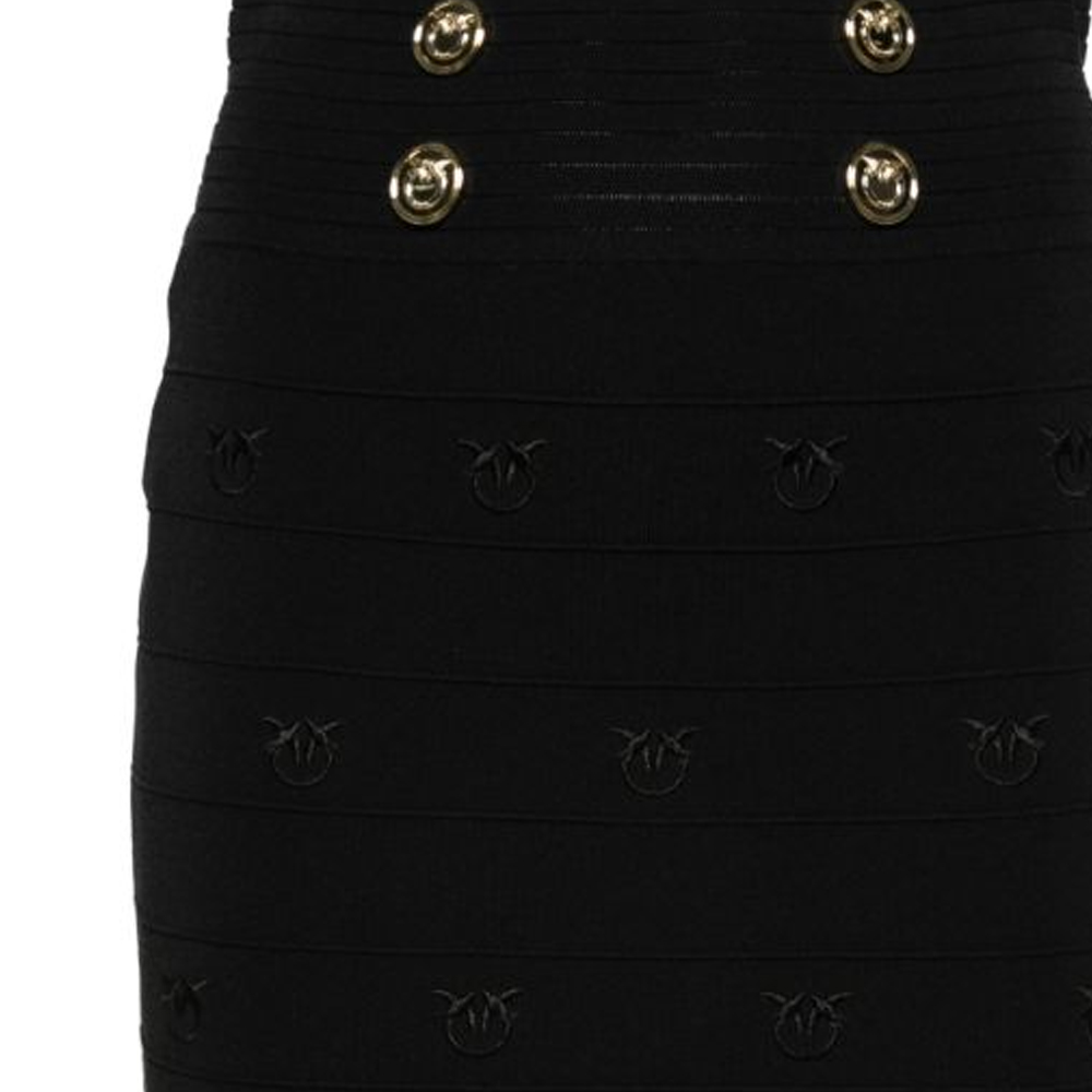 Sizing (W) PINKO SS24 黑色高腰休闲中长裙 102883A1LK-Z99