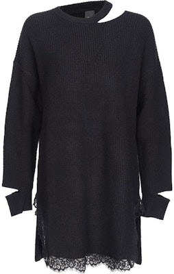 (W) PINKO SS24 黑色蕾丝镂空针织长袖连衣裙 104012A238-Z99 Buy (W) PINKO SS24 黑色蕾丝镂空针织长袖连衣裙 104012A238-Z99