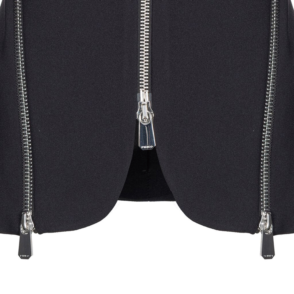 Details for (W) PINKO SS24 黑色長袖拉鍊細節西裝外套 104096A20A