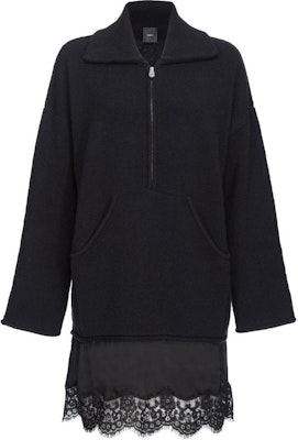 (W) PINKO SS24 黑色蕾丝细节叠层设计长袖连衣裙 103917A226 Order (W) PINKO SS24 黑色蕾丝细节叠层设计长袖连衣裙 103917A226