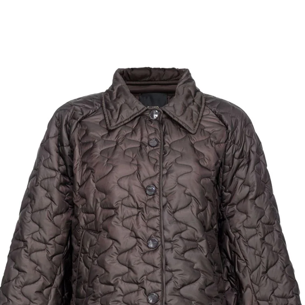 Shop (W) Chaqueta Negra Acolchada de Manga Larga con Cuello PINKO SS24. 104035A23Q-M04