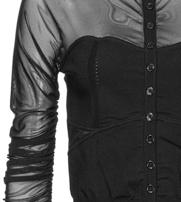 (W) PINKO SS24 黑色透視刺繡Logo長袖襯衫 102815A1KX-Z99 Purchase (W) PINKO SS24 黑色透視刺繡Logo長袖襯衫 102815A1KX-Z99