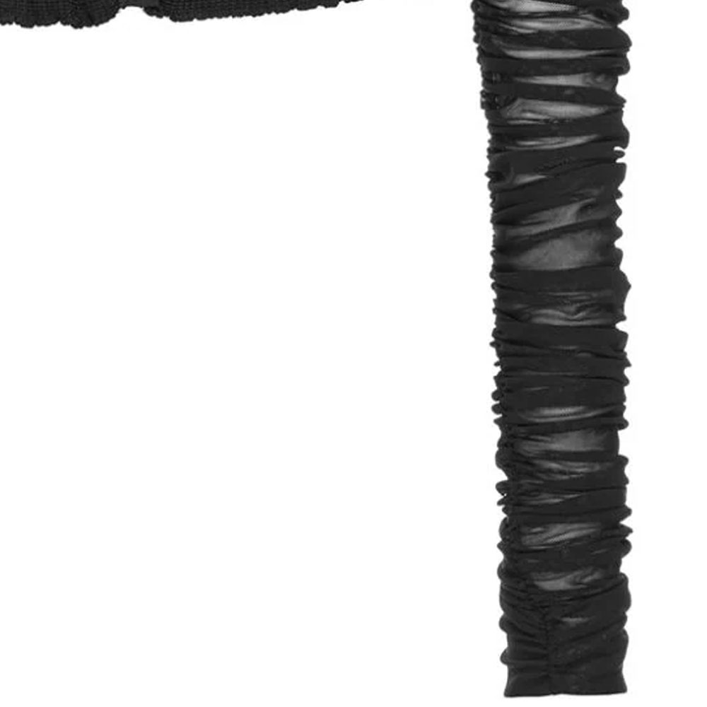 Cheap (W) PINKO SS24 黑色透視刺繡Logo長袖襯衫 102815A1KX-Z99