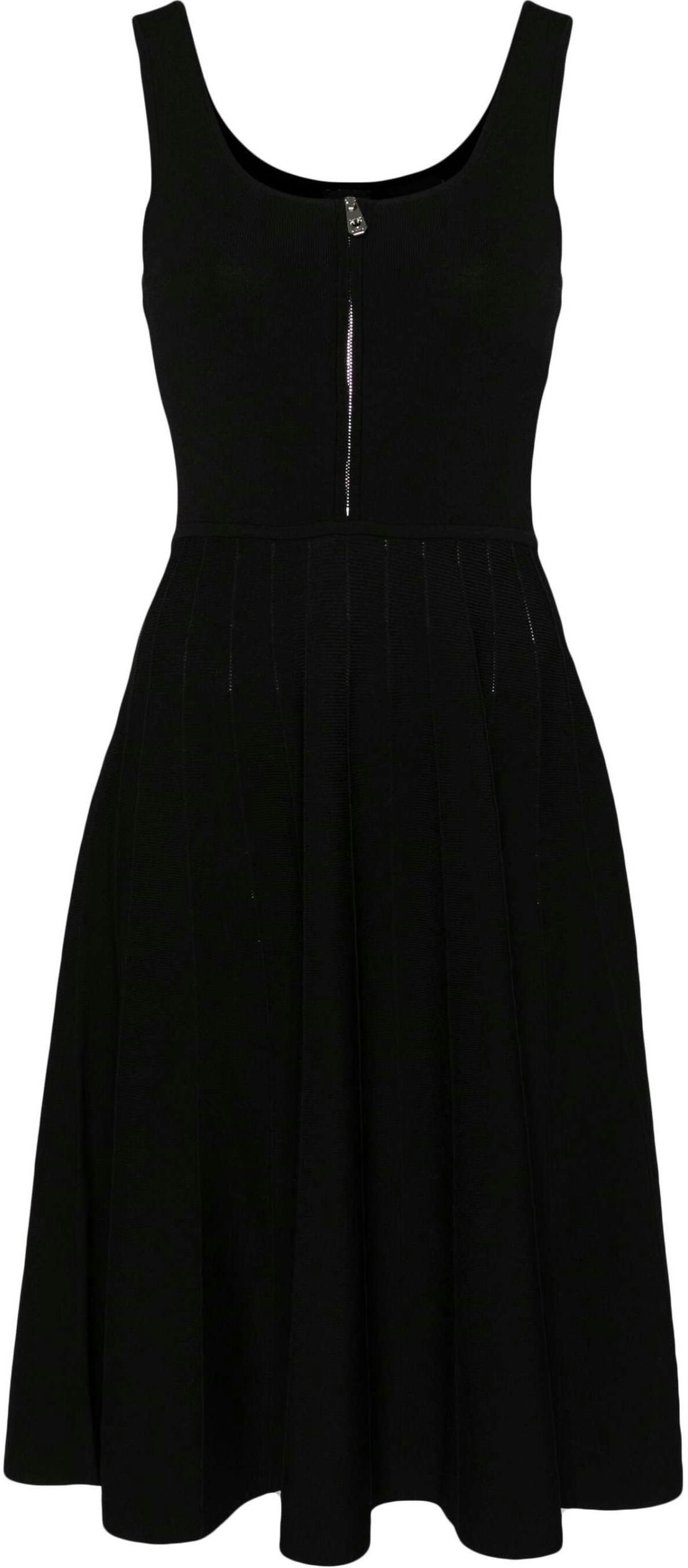 women-pinko-ss-24-black-sleeveless-flared-midi-dress-neutral-collar-design-104009-a237