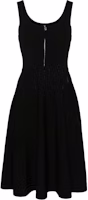 (Women) PINKO SS24 Black Sleeveless Flared Midi Dress Neutral Collar Design 104009A237 (Women) PINKO SS24 Black Sleeveless Flared Midi Dress Neutral Collar Design 104009A237