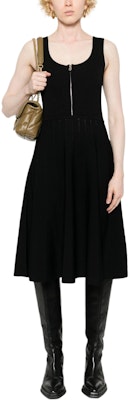 (W) PINKO SS24 黑色无袖中长连衣裙 中性翻领设计 104009A237 Lookbook (W) PINKO SS24 黑色无袖中长连衣裙 中性翻领设计 104009A237