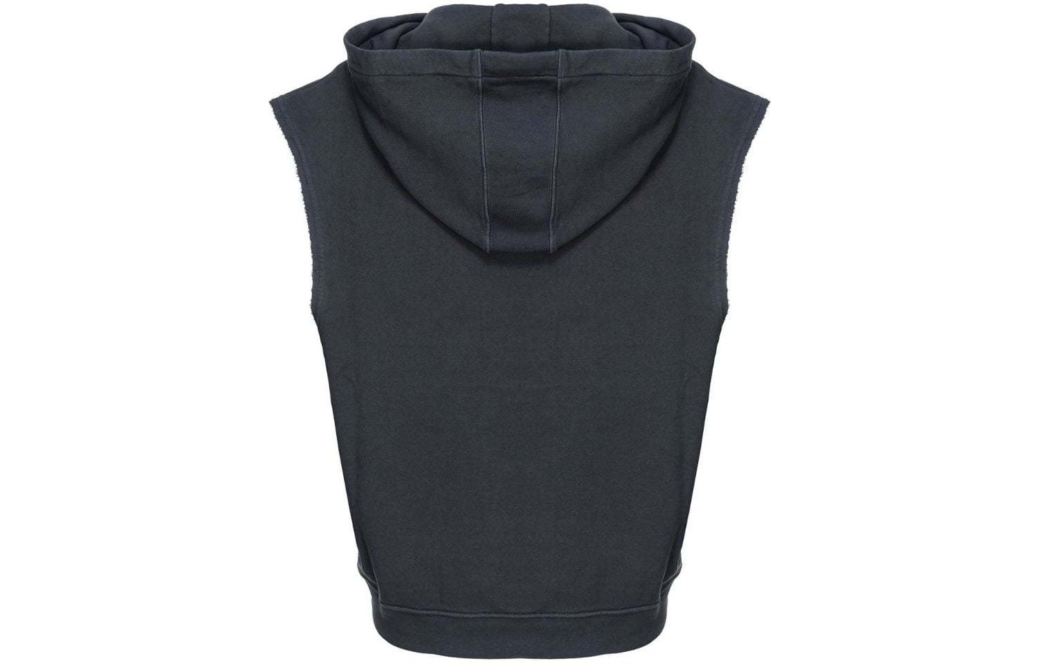 Lookbook (W) PINKO SS24 黑色无袖连帽衫，带抽绳与水晶装饰。 103112A1P6-Z99