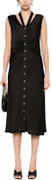 Shop (W) PINKO SS24 黑色無袖百褶細節中長連衣裙 103262A1NO-Z99