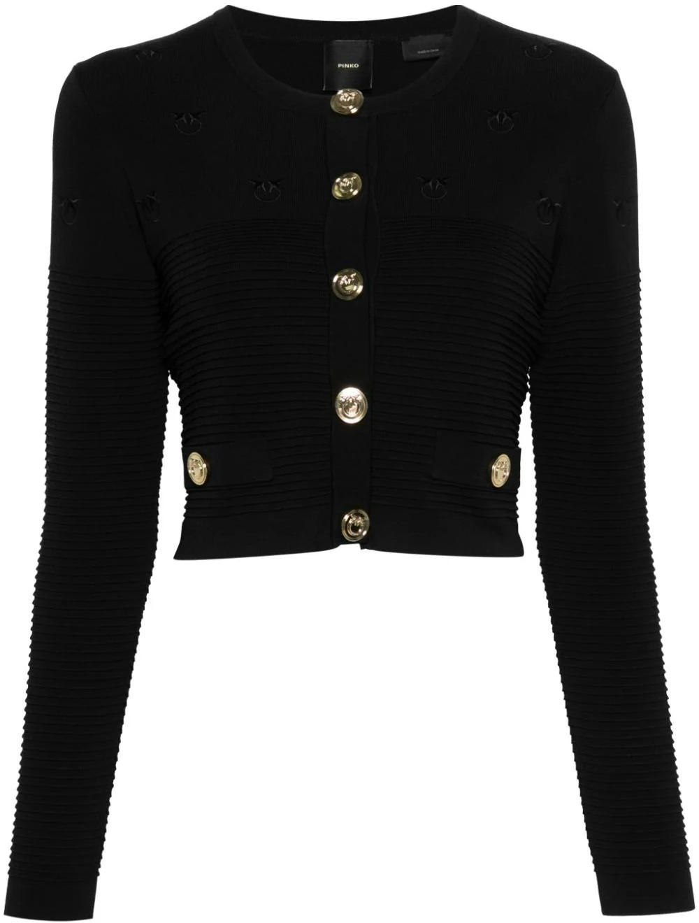 women-pinko-ss-24-black-slim-fit-long-sleeve-knitted-cardigan-102881-a1-lk-z99