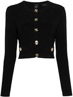(Women) PINKO SS24 Black Slim Fit Long Sleeve Knitted Cardigan 102881A1LK-Z99 (Women) PINKO SS24 Black Slim Fit Long Sleeve Knitted Cardigan 102881A1LK-Z99