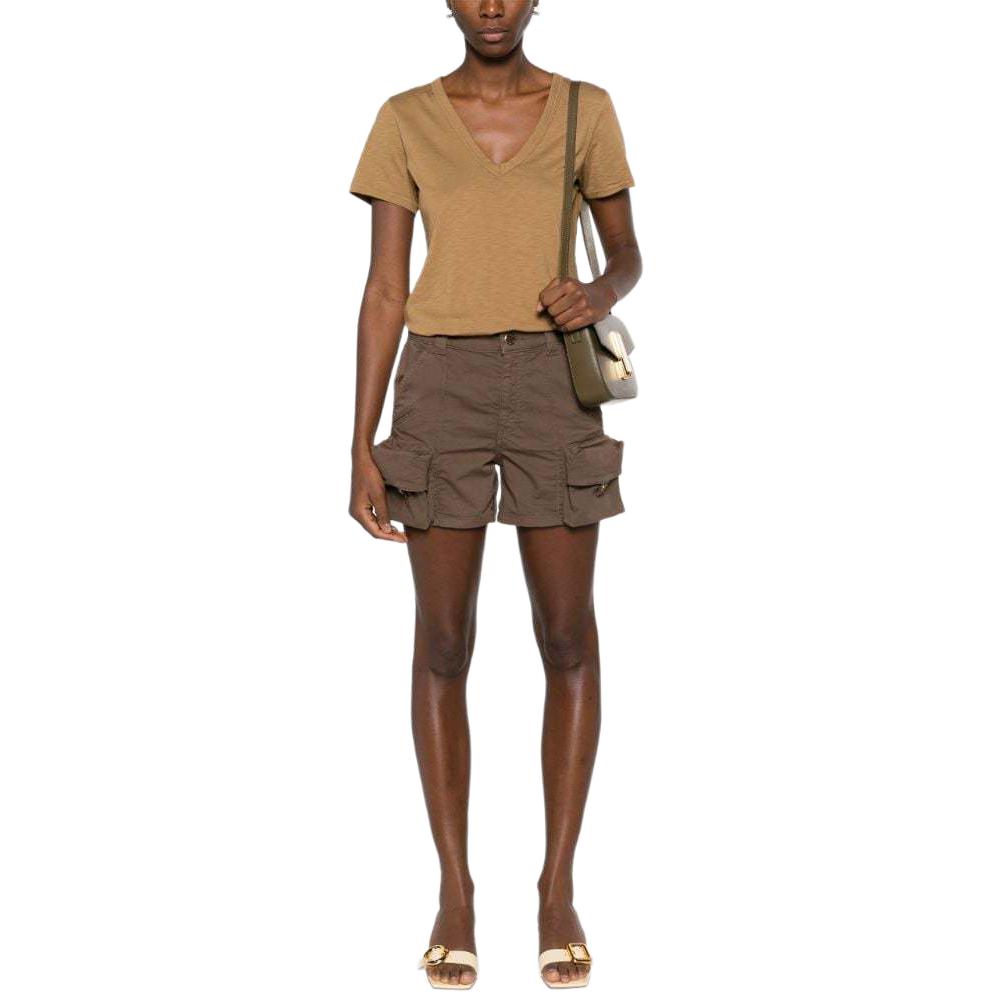 Lookbook (W) PINKO SS24 棕色拉链口袋工装短裤 102992A1M4-L74