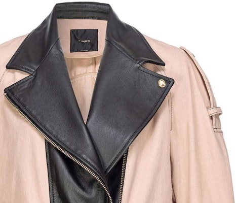 (W) PINKO SS24 Jaket Kasual Lengan Panjang Beige Hitam dengan Ritsleting Patchwork 103002A1NH-CZ9 Purchase (W) PINKO SS24 Jaket Kasual Lengan Panjang Beige Hitam dengan Ritsleting Patchwork 103002A1NH-CZ9