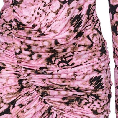 (W) PINKO SS24 玫瑰粉色花卉印花长袖百褶连衣裙 103257A1O5UY6 Details for (W) PINKO SS24 玫瑰粉色花卉印花长袖百褶连衣裙 103257A1O5UY6