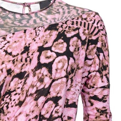 (W) PINKO SS24 玫瑰粉色花卉印花长袖百褶连衣裙 103257A1O5UY6 Cheap (W) PINKO SS24 玫瑰粉色花卉印花长袖百褶连衣裙 103257A1O5UY6