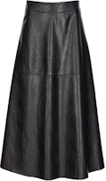 (Women) PINKO SS24 High-Waisted Midi Leather Skirt Black 1041447105-Z99 (Women) PINKO SS24 High-Waisted Midi Leather Skirt Black 1041447105-Z99