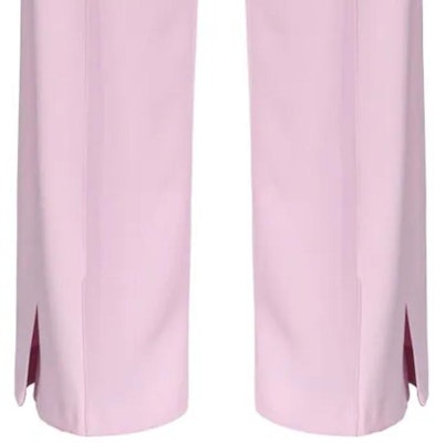 (W) PINKO SS24 高腰寬腿側開衩休閒長褲。 1032337624-N98 1