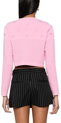 (W) PINKO SS24 泡泡糖粉色提花针织开衫。 102881A1LK-P44 Shop (W) PINKO SS24 泡泡糖粉色提花针织开衫。 102881A1LK-P44