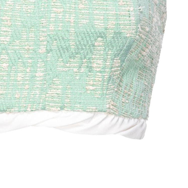 Details for (W) PINKO SS24 자카드 패턴 스퀘어 넥 크롭탑 그린 103004A1NJ-SZ1