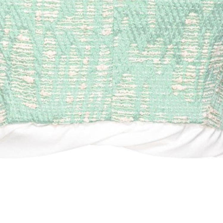 Sizing (W) PINKO SS24 자카드 패턴 스퀘어 넥 크롭탑 그린 103004A1NJ-SZ1