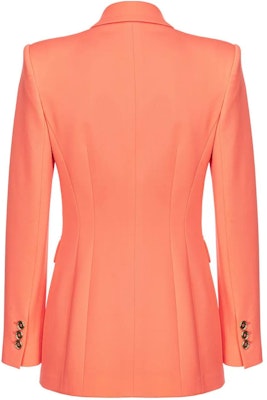 (W) PINKO SS24 橙色雙排扣西裝外套帶翻領設計。 100154A1L3-B02 Lookbook (W) PINKO SS24 橙色雙排扣西裝外套帶翻領設計。 100154A1L3-B02