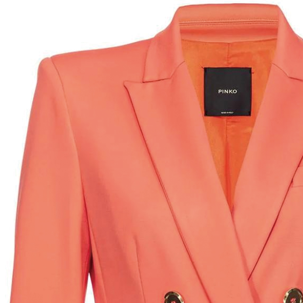 Purchase (W) PINKO SS24 橙色雙排扣西裝外套帶翻領設計。 100154A1L3-B02