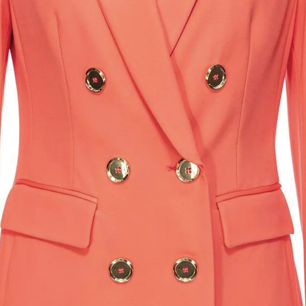 Details for (W) PINKO SS24 橙色雙排扣西裝外套帶翻領設計。 100154A1L3-B02