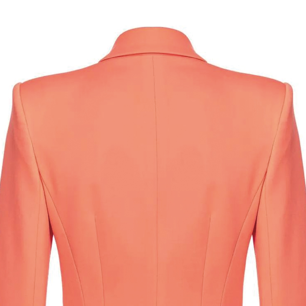 Cheap (W) PINKO SS24 橙色雙排扣西裝外套帶翻領設計。 100154A1L3-B02