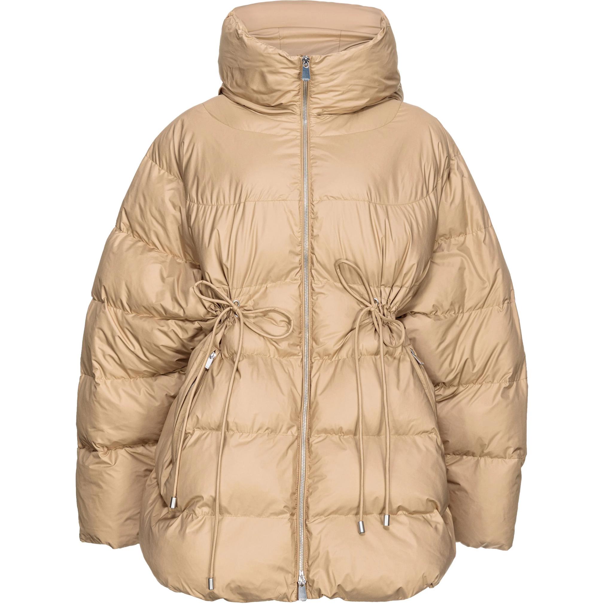 Order (W) PINKO SS24 菱格連帽長袖休閒棉質外套 米色 103826A0L5-D38