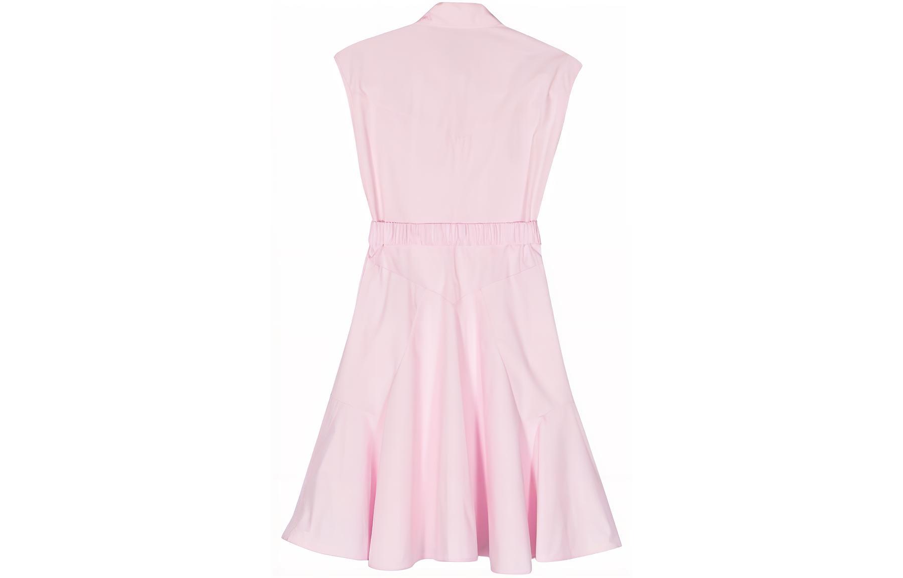 Lookbook (W) PINKO SS24 無袖腰帶中長連身裙 - 泡泡糖粉紅色 103111A1P4-N78