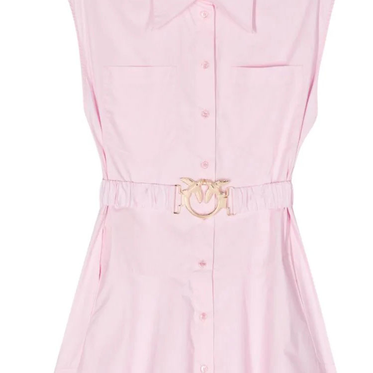 Purchase (W) PINKO SS24 無袖腰帶中長連身裙 - 泡泡糖粉紅色 103111A1P4-N78