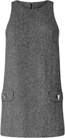(Women) PINKO SS24 Sleeveless Solid Color Dress with Back Zipper in Dark Grey. 104422A274 (Women) PINKO SS24 Sleeveless Solid Color Dress with Back Zipper in Dark Grey. 104422A274