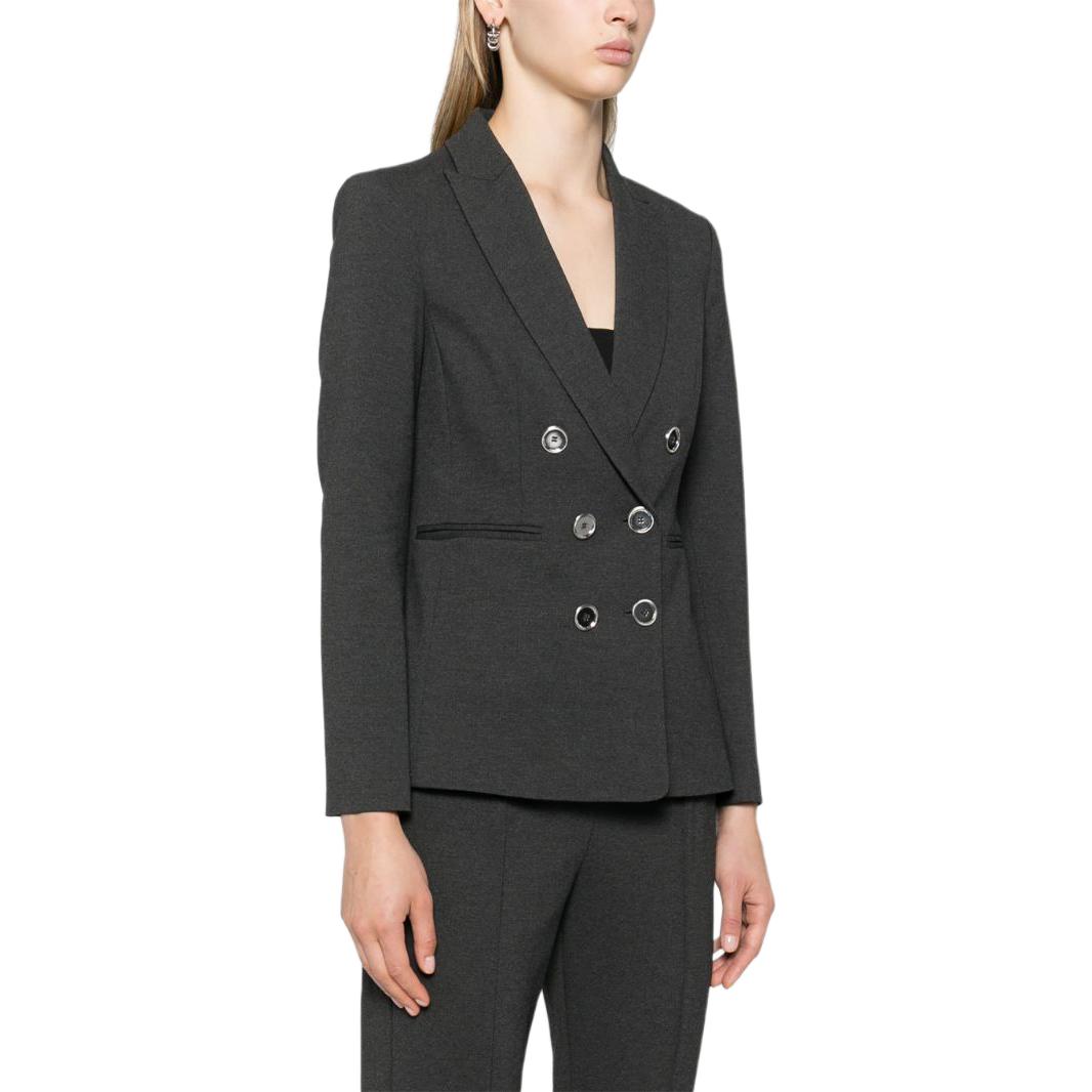 (Women) PINKO SS24  Slim Fit Double-Breasted Blazer Dark Gray Long Sleeve. 100256A24C-I76 圖 5