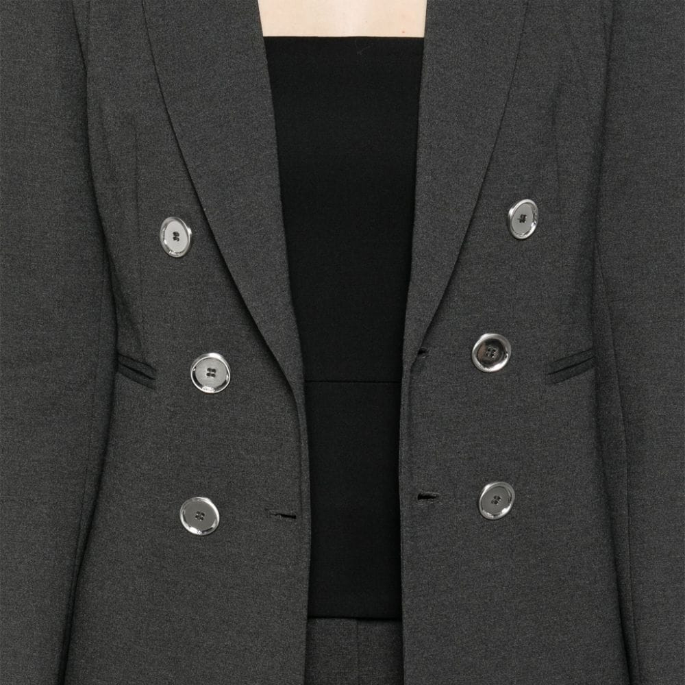 (Women) PINKO SS24  Slim Fit Double-Breasted Blazer Dark Gray Long Sleeve. 100256A24C-I76 圖 6