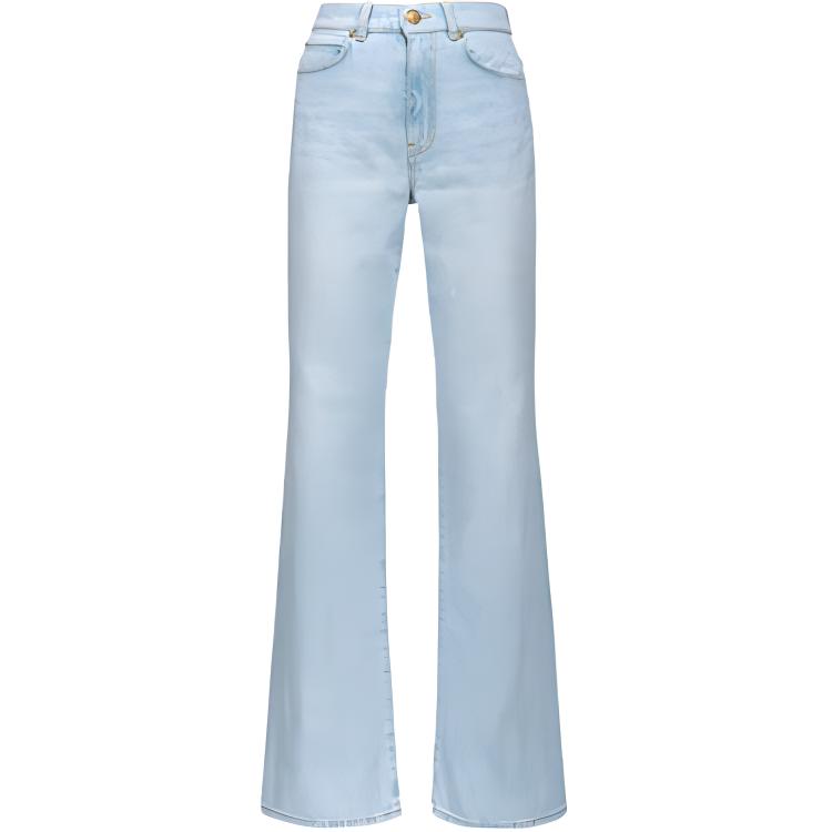 (Women) PINKO SS24  Slim Fit Flared Light Blue Mid-Rise Jeans. 101736A1MV-PJN