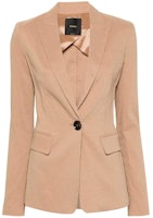 (Women) PINKO SS24 Slim Fit Single Button Blazer Light Brown Long Sleeve Jacket 103244A1PA-C95 (Women) PINKO SS24 Slim Fit Single Button Blazer Light Brown Long Sleeve Jacket 103244A1PA-C95