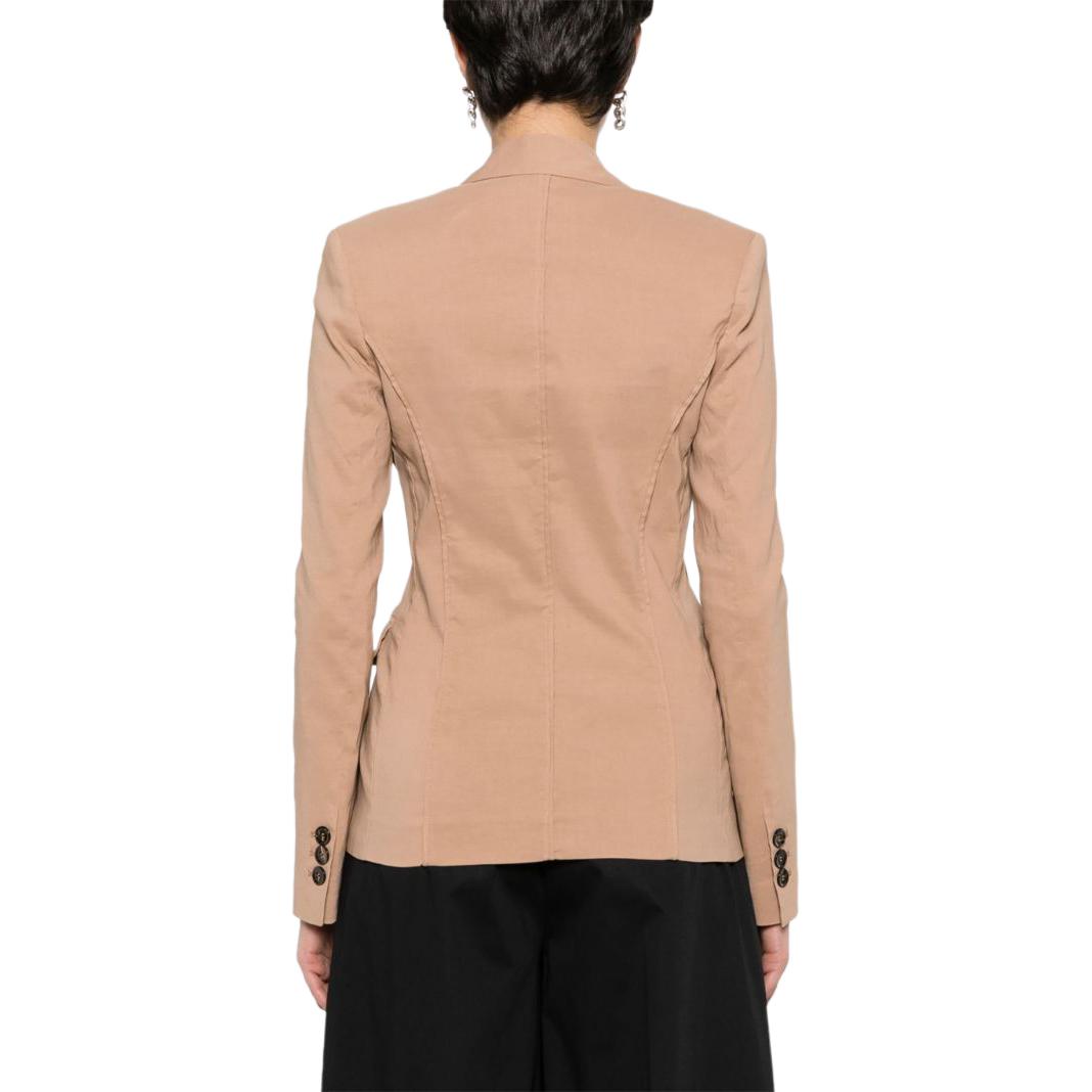 Shop (W) PINKO SS24修身单扣西装外套 浅棕色长袖夹克 103244A1PA-C95