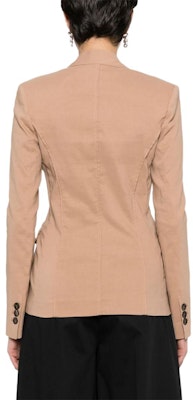 (W) PINKO SS24修身单扣西装外套 浅棕色长袖夹克 103244A1PA-C95 Shop (W) PINKO SS24修身单扣西装外套 浅棕色长袖夹克 103244A1PA-C95