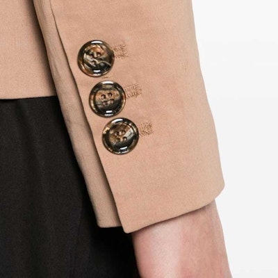 (W) PINKO SS24修身单扣西装外套 浅棕色长袖夹克 103244A1PA-C95 Details for (W) PINKO SS24修身单扣西装外套 浅棕色长袖夹克 103244A1PA-C95