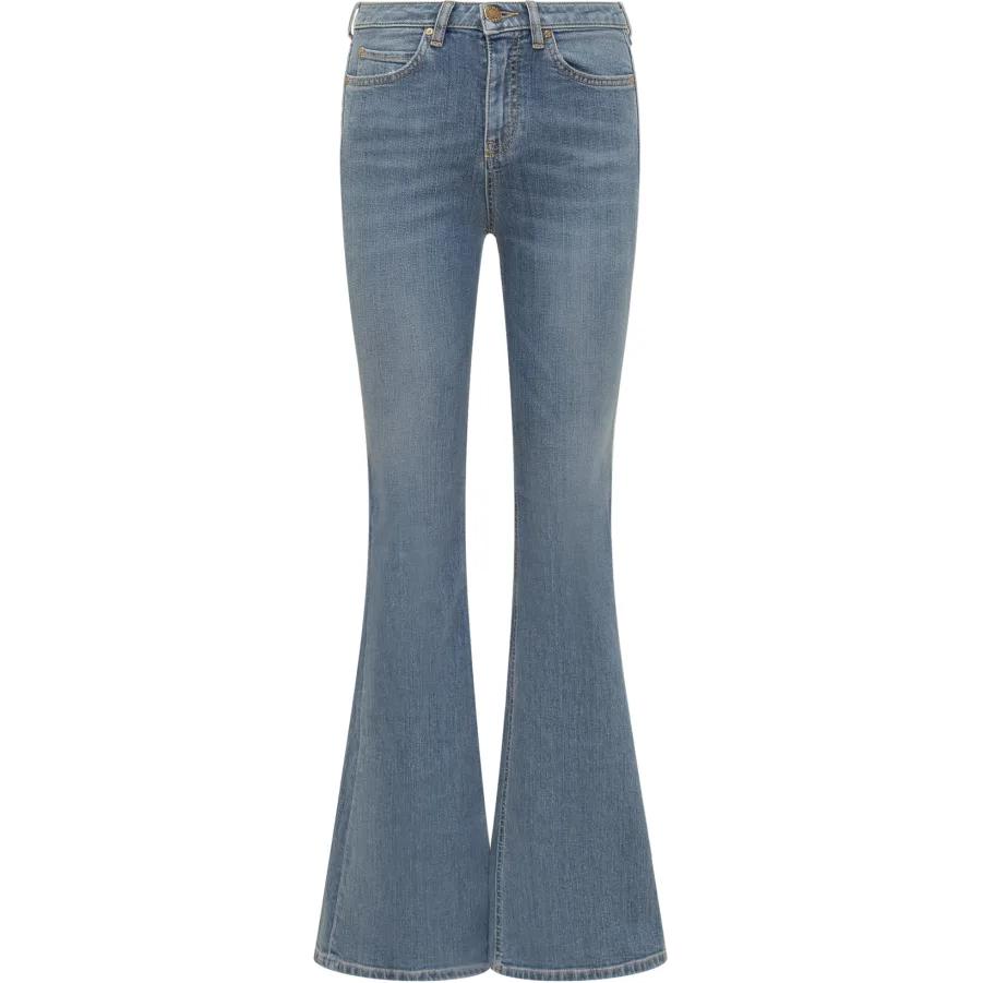 Order (W) PINKO SS24 修身拉鍊喇叭藍色牛仔褲 100561A1RE-PJD