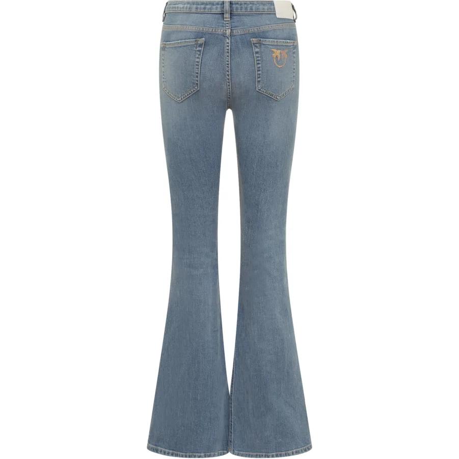 Lookbook (W) PINKO SS24 修身拉鍊喇叭藍色牛仔褲 100561A1RE-PJD