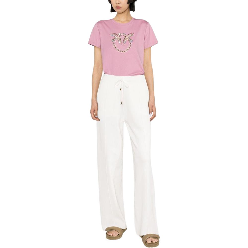 Cheap (W) PINKO SS24 純色抽繩休閒直筒長褲 102813A115-K30