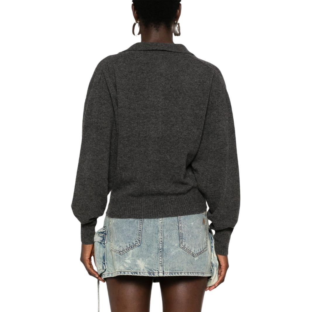 Shop (W) PINKO SS24 Baju Sejuk Lengan Panjang Oversized - Kelabu Abu-Abu. 104050A22U-I76