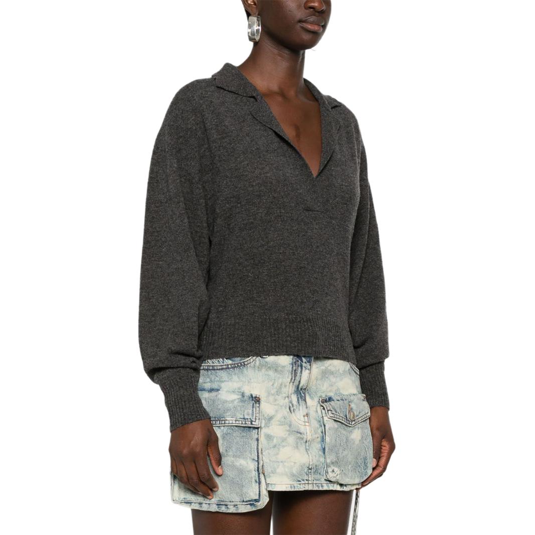 Purchase (W) PINKO SS24 Baju Sejuk Lengan Panjang Oversized - Kelabu Abu-Abu. 104050A22U-I76