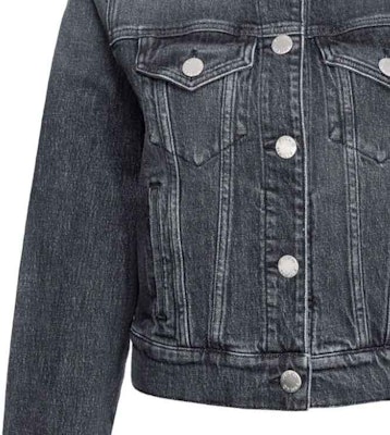 (W) PINKO SS24 Jaket Denim Abu Tua Lengan Panjang Single-Breasted Terbaru 103864A20U-PJY Purchase (W) PINKO SS24 Jaket Denim Abu Tua Lengan Panjang Single-Breasted Terbaru 103864A20U-PJY