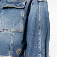 Details for (W) PINKO SS24 水洗修身流蘇牛仔外套 藍色 102944A1LQ-PJZ