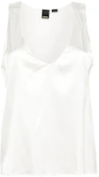 Order (W) PINKO SS24 白色素面V領寬鬆無袖上衣 103028A1RI-Z05